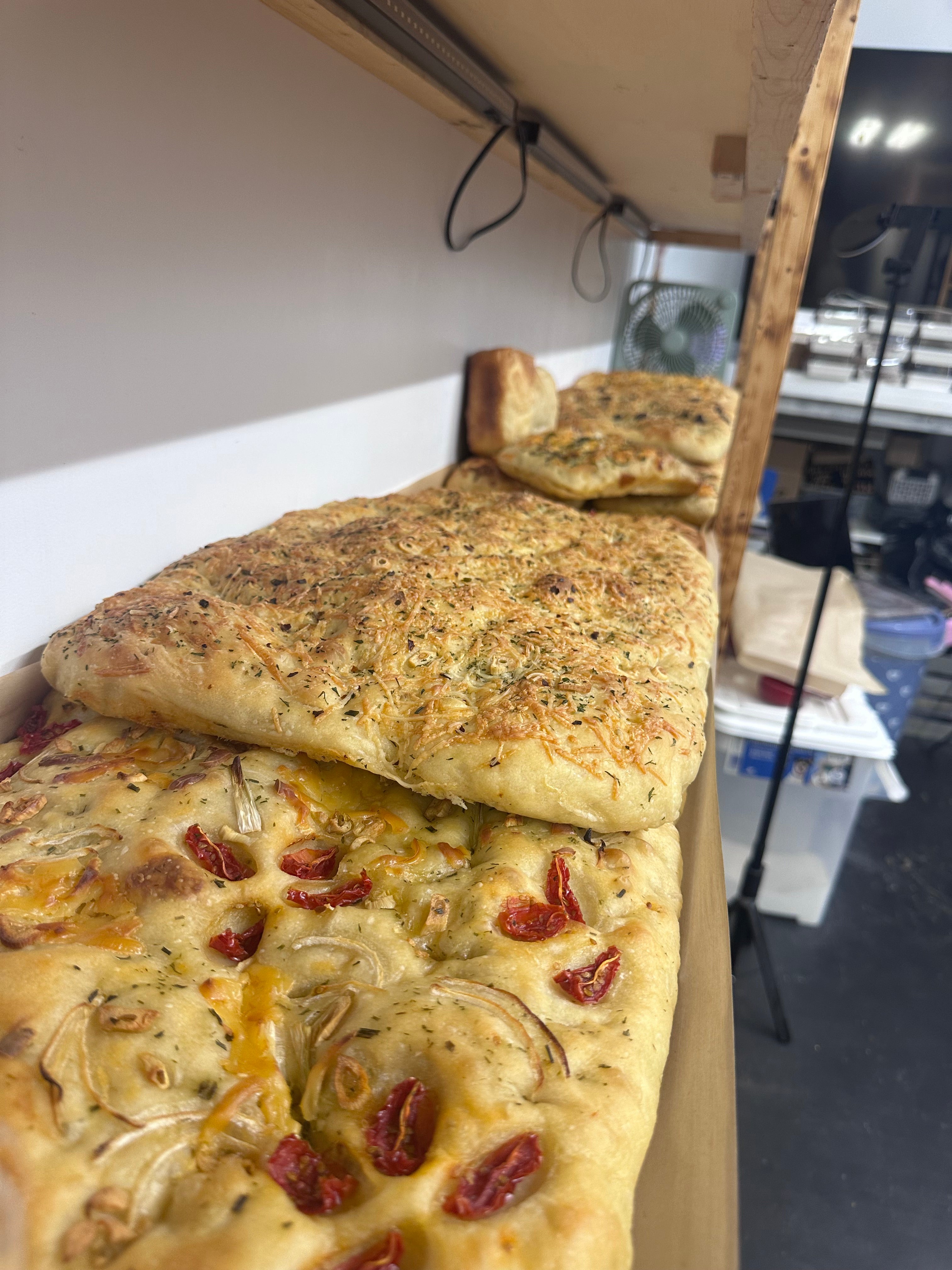 🍞 Artisan Focaccia Breads — Savory & Sweet Specialty Flavors (8×8 Pan)