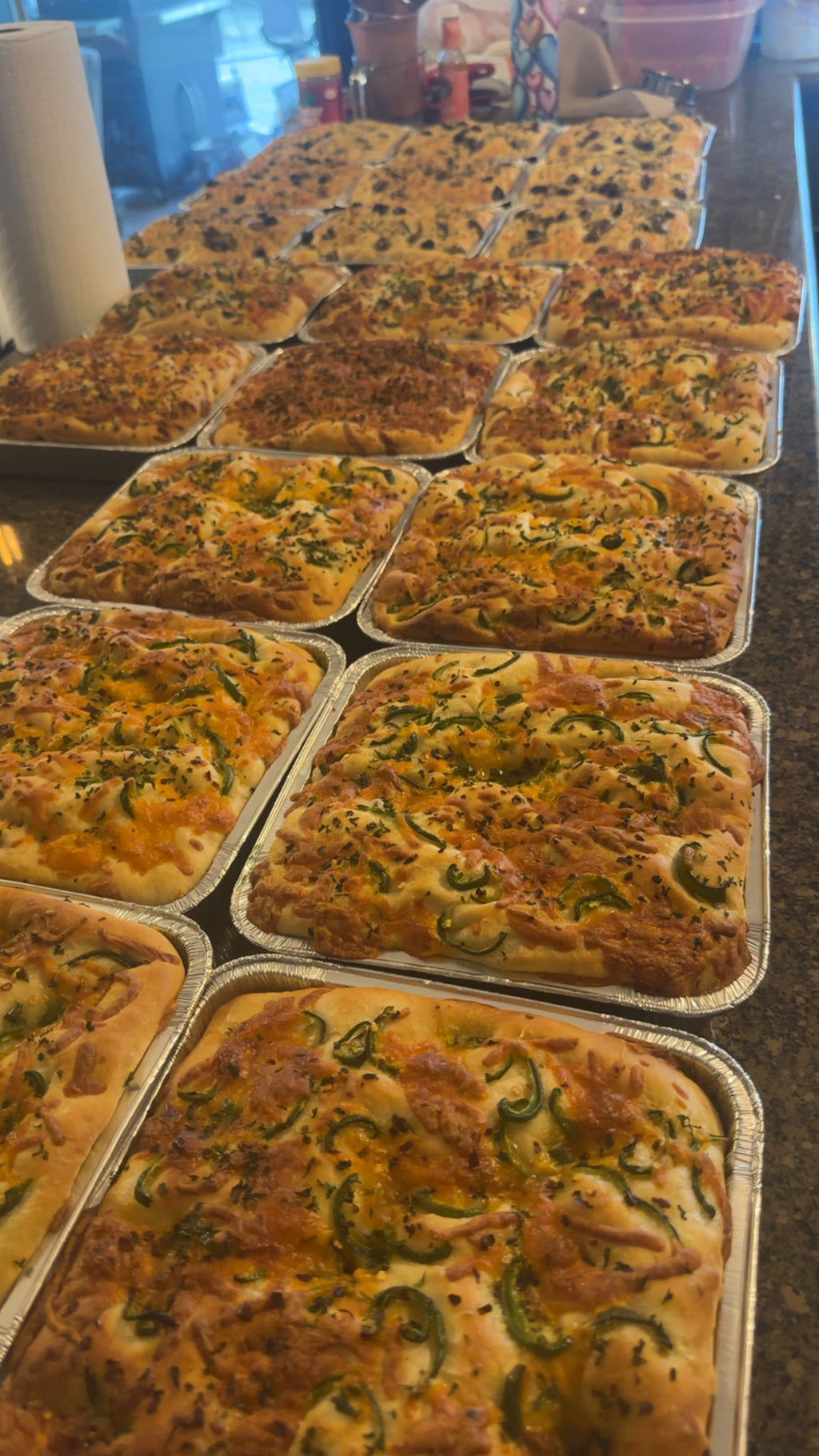 🍞 Artisan Focaccia Breads — Savory & Sweet Specialty Flavors (8×8 Pan)