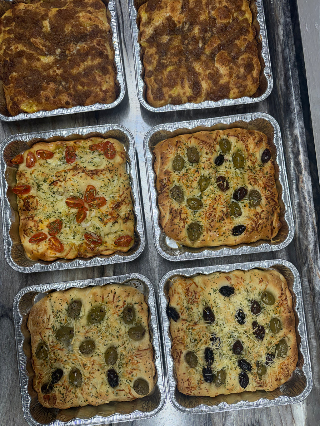 🍞 Artisan Focaccia Breads — Savory & Sweet Specialty Flavors (8×8 Pan)