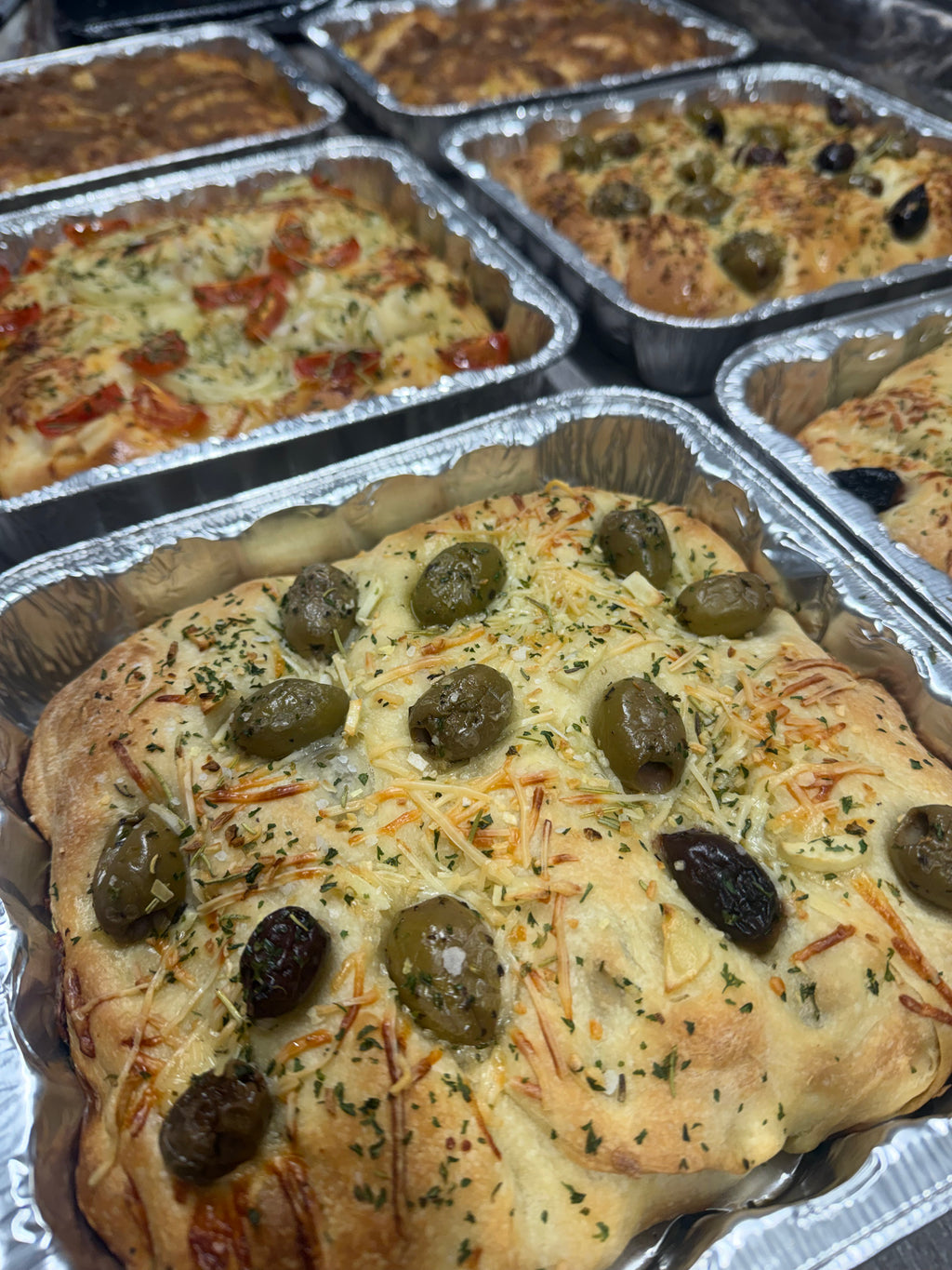 🍞 Artisan Focaccia Breads — Savory & Sweet Specialty Flavors (8×8 Pan)